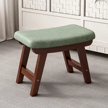 

Household Solid Wood Stool Living Room Low Stool Adult Sturdy Small Stool Instead of Simple Sofa Stool Changing Shoe Stool