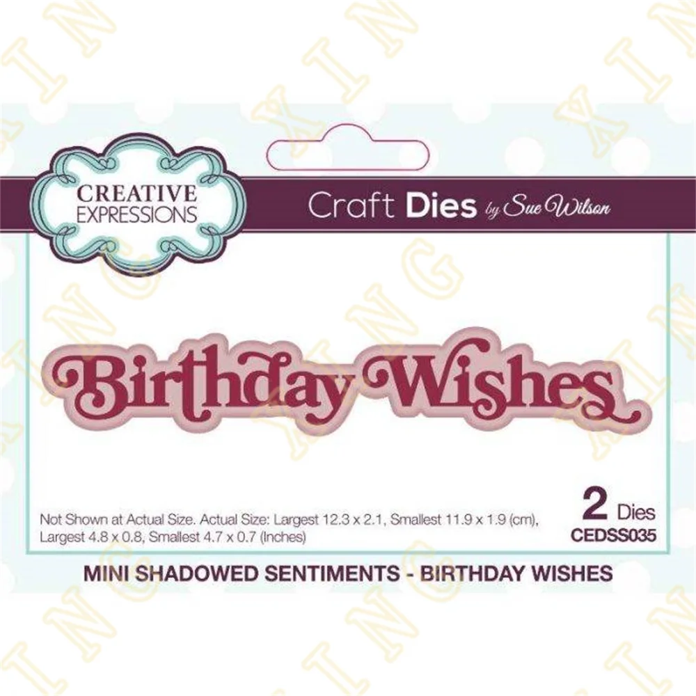 

Birthday Wishes Metal Cutting Dies for DIY Scrapbooking Crafts Dies Cut Stencils Maker Photo Album Template Handmade Decoration