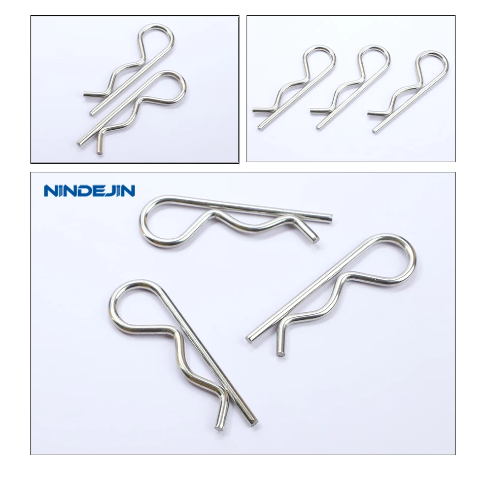 2–20 Stück Splinte M1,2 M1,6 M1,8 M2 M2,5 M3 M3,5 M4 Metallstifte Edelstahl R Clips Federhalteklammern für die Automobilindustrie – Detail 7