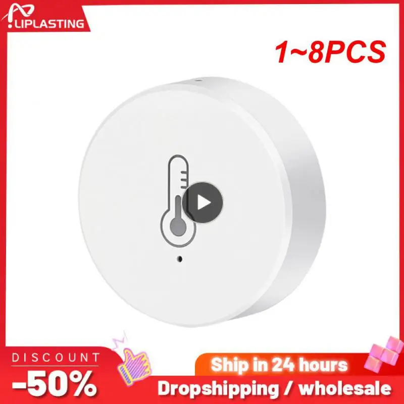 

1~8PCS Tuya ZigBee Real Time Temperature And Humidity Sensor Work With Alexa Home Smart Home Smart Life/Tuya Smart App