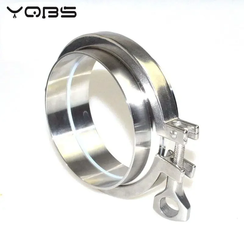 YQBS Weld Welding Tri clamp SS Sanitary Flange Pipe Ferrule PTFE or Silicone Gasket Stainless Steel SUS SS 304