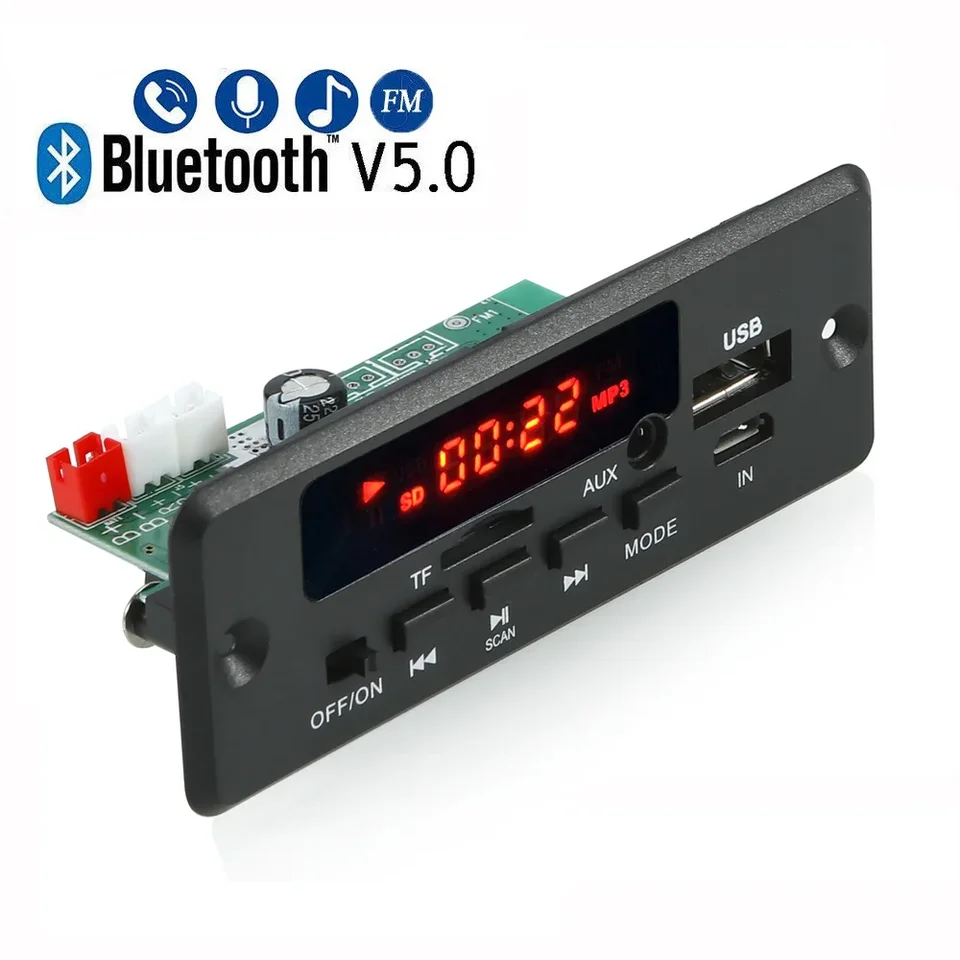Scheda amplificatore digale Bluetooth 5.0 20W 20W AMP audio stereo 12V 24V con jack AUX da 3,5 mm Disco USB Controllo APP AP15H Theater  502