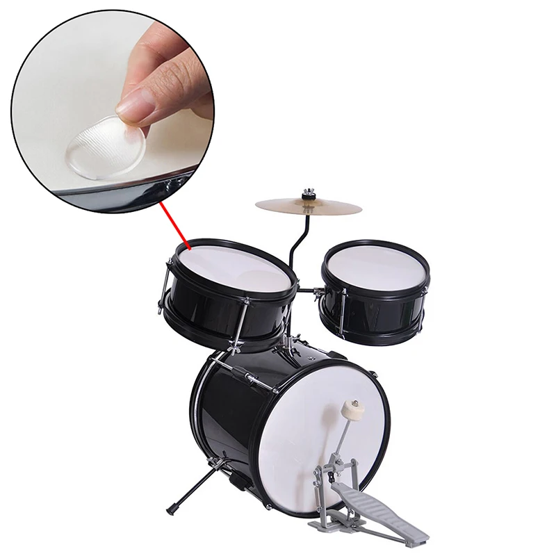 Snare Drum Mute Pad Drum Damper Gel Pads Snare Tom Muffler Mute Transparent Percussion Instrument Accessories 6pcs set drum accessories drum mute pad