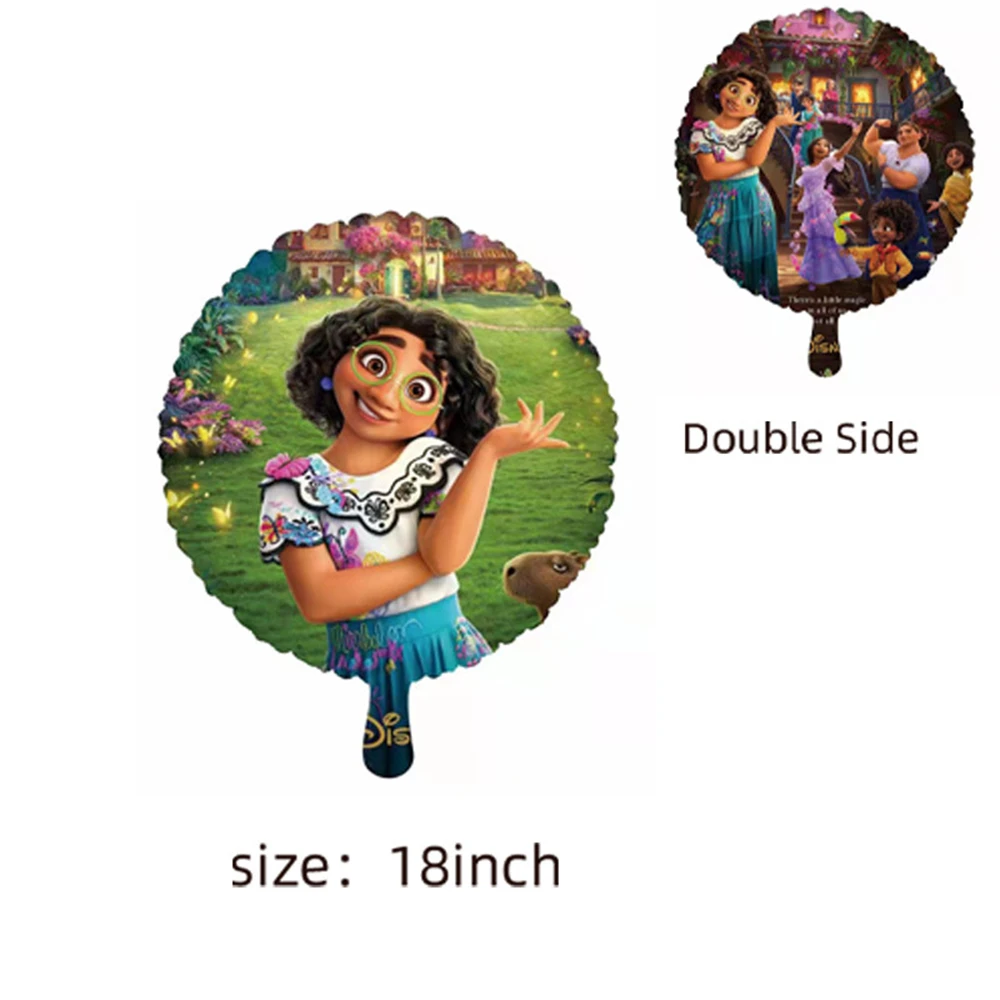thumbnail image 1 of Decoración para fiesta de cumpleaños de Disney Encanto, vajilla de princesa Mirabel azul y morado, suministros para globos, abalorio para baby shower, regalo para niños, 1 of 5
