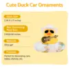 Car Duck Ornament Dashboard Decorations for Car Rubber Accessories with Sunglasses Hat Necklace Swim Ring and Mini Musical Instr 2