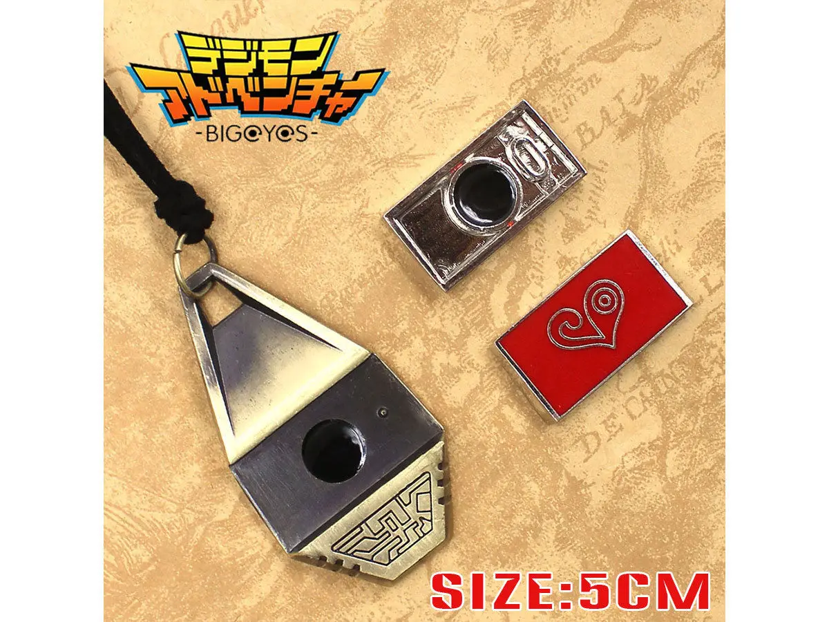Digimon Adventure Digital Monster Courage/Friendship/Love/Hope Evolution Badge Magnetic Pendant Necklace, necklace pendant,anime necklace