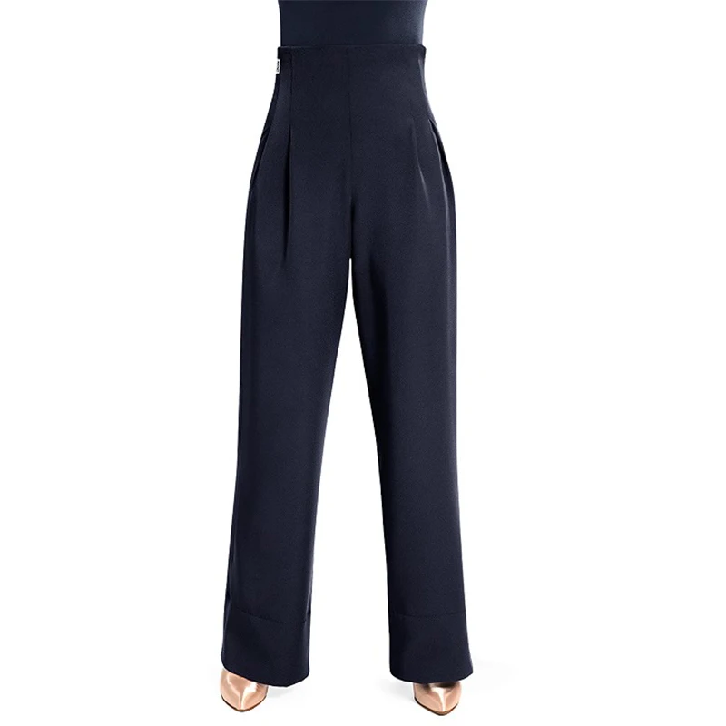 

Женские брюки с завышенной талией, черные брюки для латинских танцев, Румба, ча-ча, Одежда для танцев и выступлений JL5151