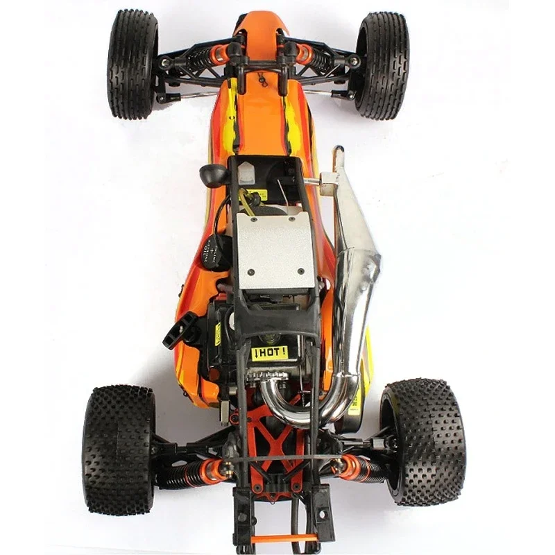 For Performance Chrome Steel Side Mount Tuned Exhaust Pipe Fit for HPI Baja 5B KM RC rc crawler Cars Parts Accessory