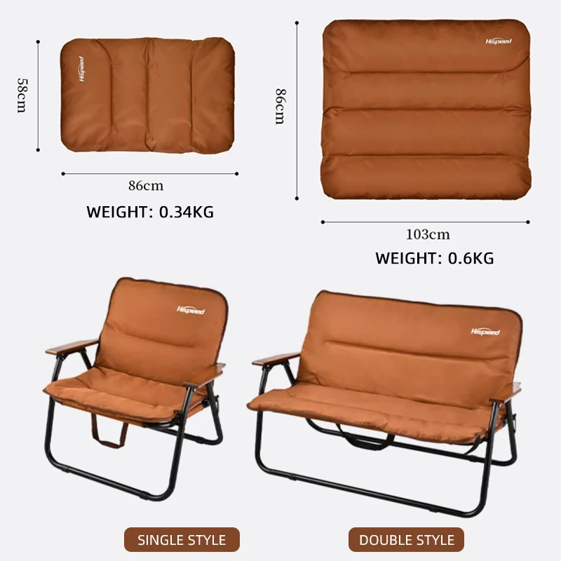 Portable Folding Camping Chair folding camping chair folding chair portable camping sofa Kermit Chair Wool Cushion Travel Wood Outdoor Picnic Relax Fishing Sofa Cushion