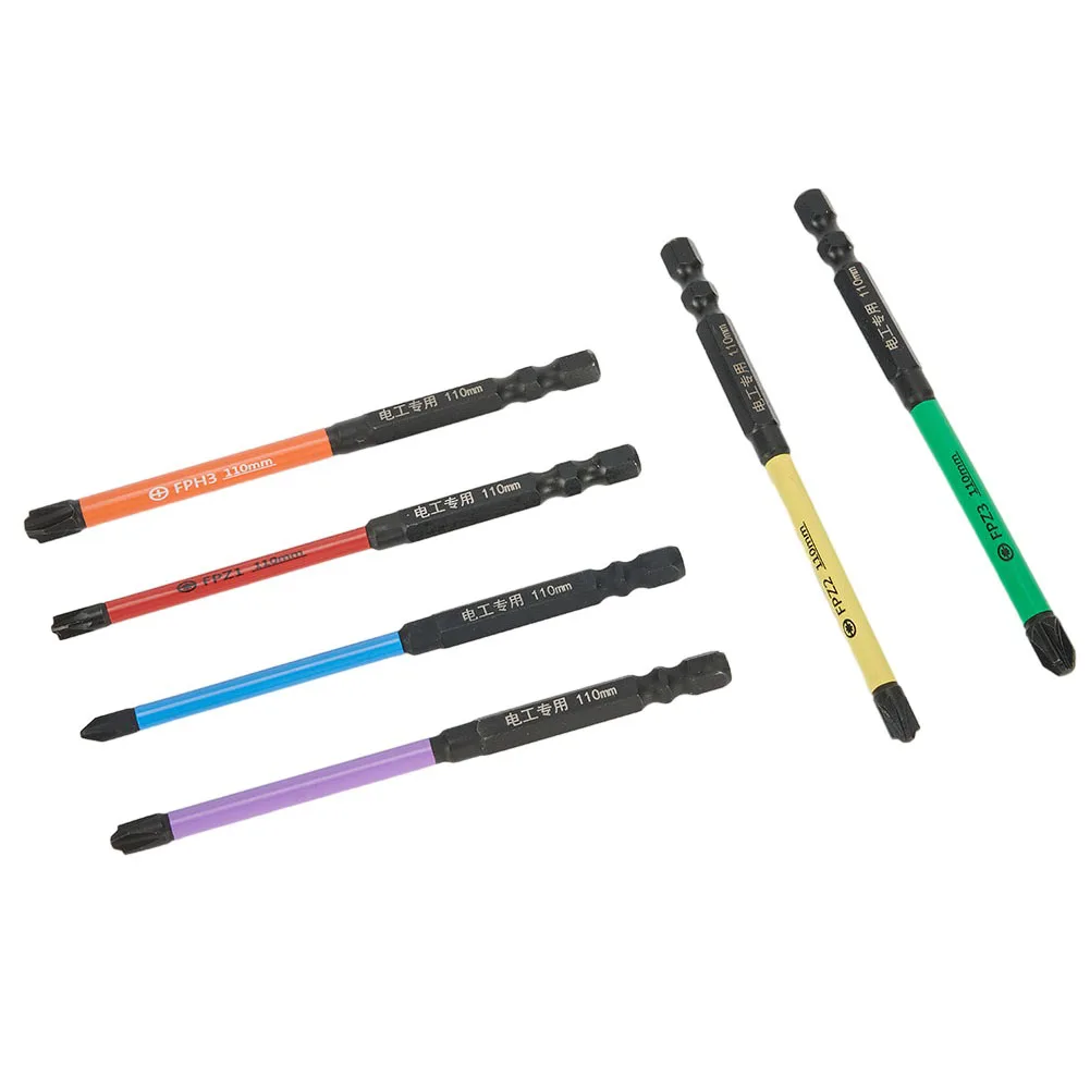 크로스 스크루드라이버 PZ 스크루드라이버 비트, 색상 차별화, 더 쉬운 자기 작업, FPH1 FPH2 FPH3, 10 개