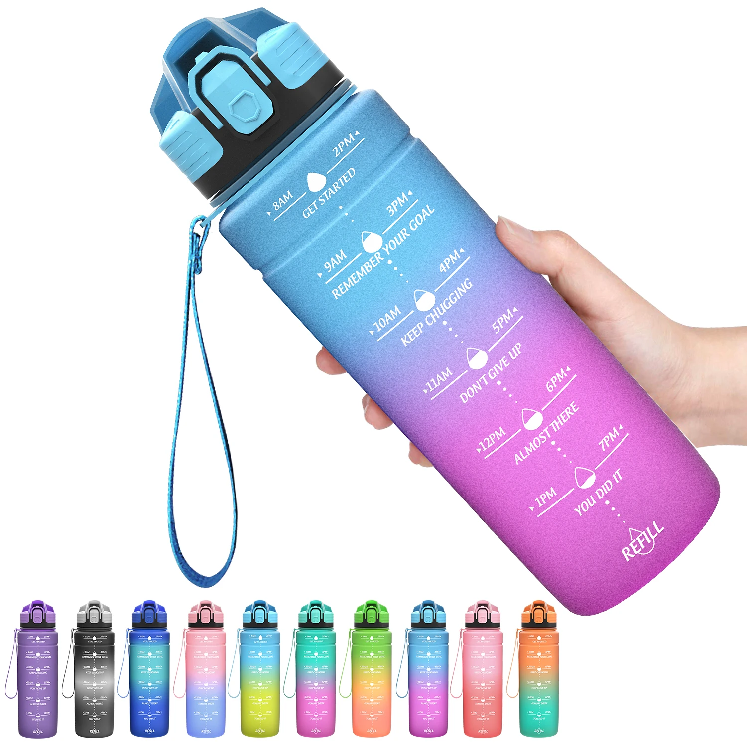 Borraccia sportiva in plastica da 500/1000ML BPA Free Outdoor Travel  bottiglie d'acqua portatili a tenuta stagna per bambini Gourde Garrafas De  Agua - AliExpress
