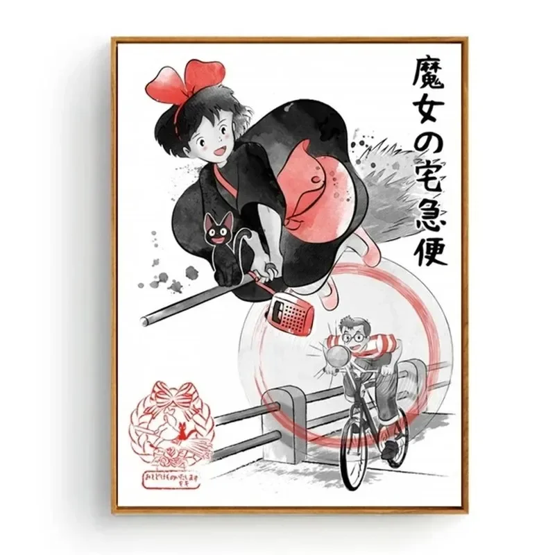 Totoro Anime Poster Canvas Art - Hayao Miyazaki Inspired Wall Decor