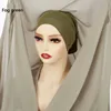 105820-0f6f37.jpg Hijab instantané en mousseline de soie avec boucle magnétique, couleur unie, écharpe musulmane pour femme, Turban islamique, bandeau à la mode, châle, nouvelle collection