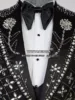 Exquisite Diamond Beaded Suits Men Single Breasted Prom Blazers Customized 2 Pieces Groom Wear Wedding Tuxedos terno masculino 6