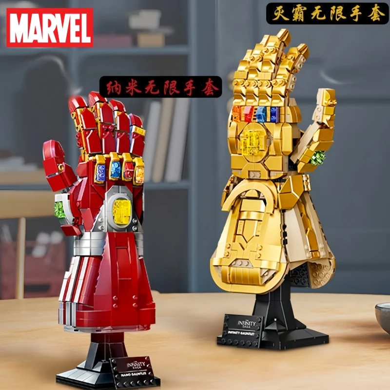 Marvel Blocks Mattoni Giocattoli Iron Man Nano Gauntlet Thanos Infinity Gauntlet Guanti Da Costruzione Plastica Iron Man Model Puzzle Regalo Fai Da Te