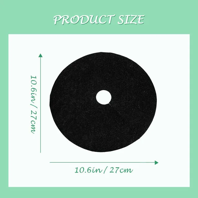 12Db Védelem Gyomnövények Szőnyegek Anti Fű Fa Talajtakaró Szőnyeg Nem Szőtt Gyűrű Gyomnövényes Növényi Burkolat Gyökérhez - Image 6