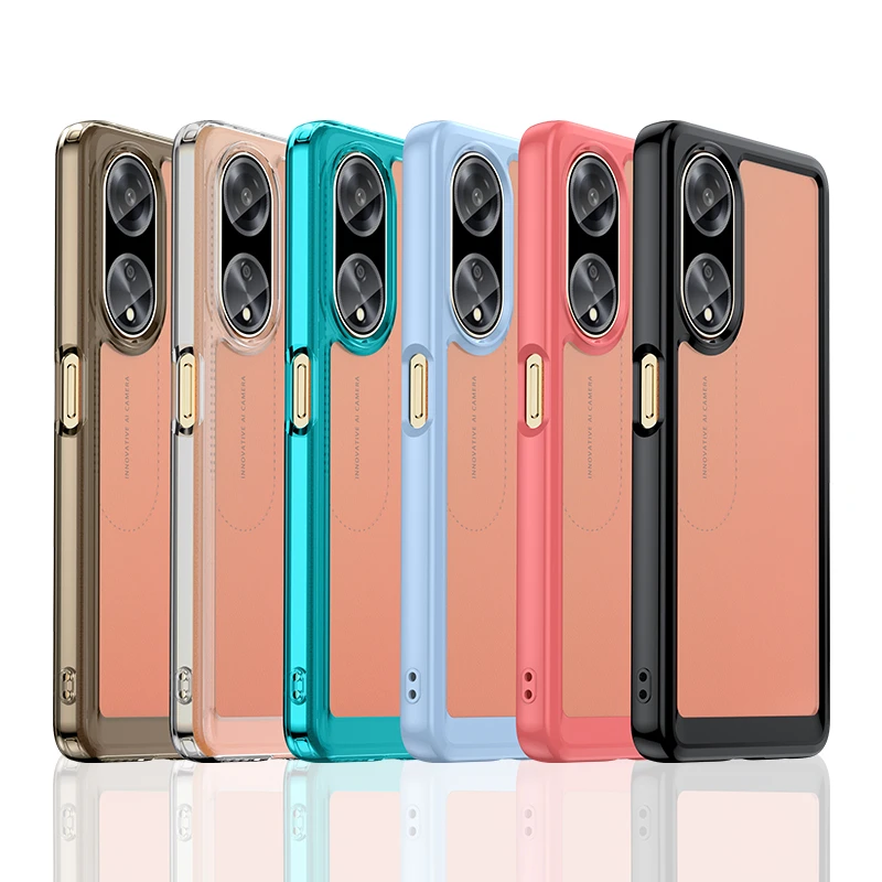 Per Oppo A98 5G Custodia Cover Oppo A98 A 98 Capas Nuovo Paraurti Di Lusso Antiurto Trasparente Multicolore Trasparente Per Fundas Oppo A98 5G