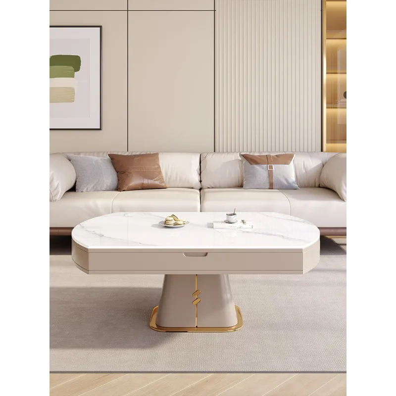 

Light luxury intelligent lifting coffee table, dining table, dual-purpose living room, small household, modern multi-functional
