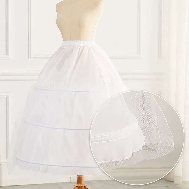 Wedding Petticoat 3 Hoops A-Line for Ball Gown Wedding Dress