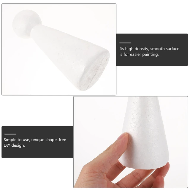 Foam Cone Cones Craft Christmas Tree Crafts Polystyrene Diy White Children  Balls Floral Shapes For works manuals - AliExpress