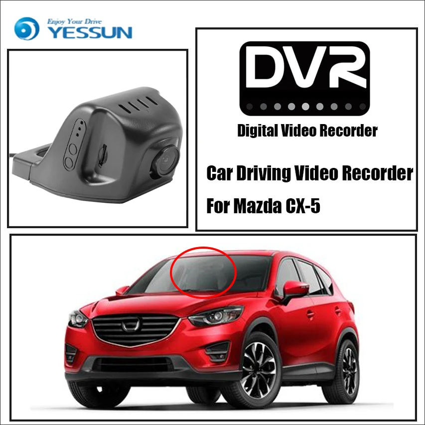 

YESSUN DVR Driving Video Recorder For Mazda CX-5 Car Front Dash Camera CAM - For iPhone Android APP Control Function