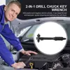 2 In 1 Drill Chuck Ratchet Spanner Universal Ratcheting Wrench Dual-use Drill Press Clamping Tool for Tightening Loosening 5
