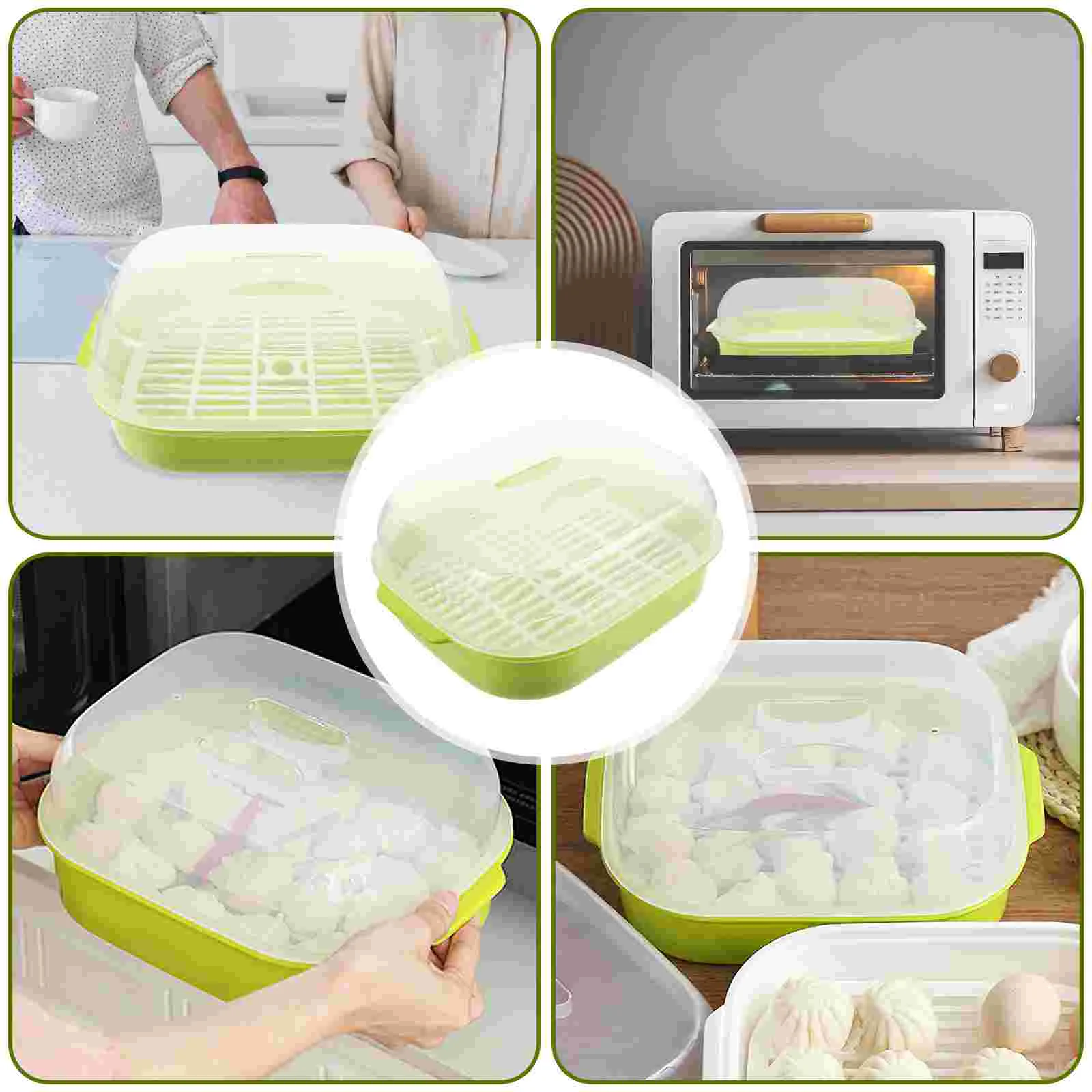 Microwave Safe Food Basket Premium Material Kitchen Cookware Microwave Oven With Vent Hole For Home Garden
