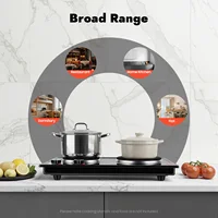 Cuisinière électrique à double brûleur 2500W, plaque de cuisson électrique avec 2 plaques, puissance de feu réglable, 220-240V pour la cuisson des aliments 7