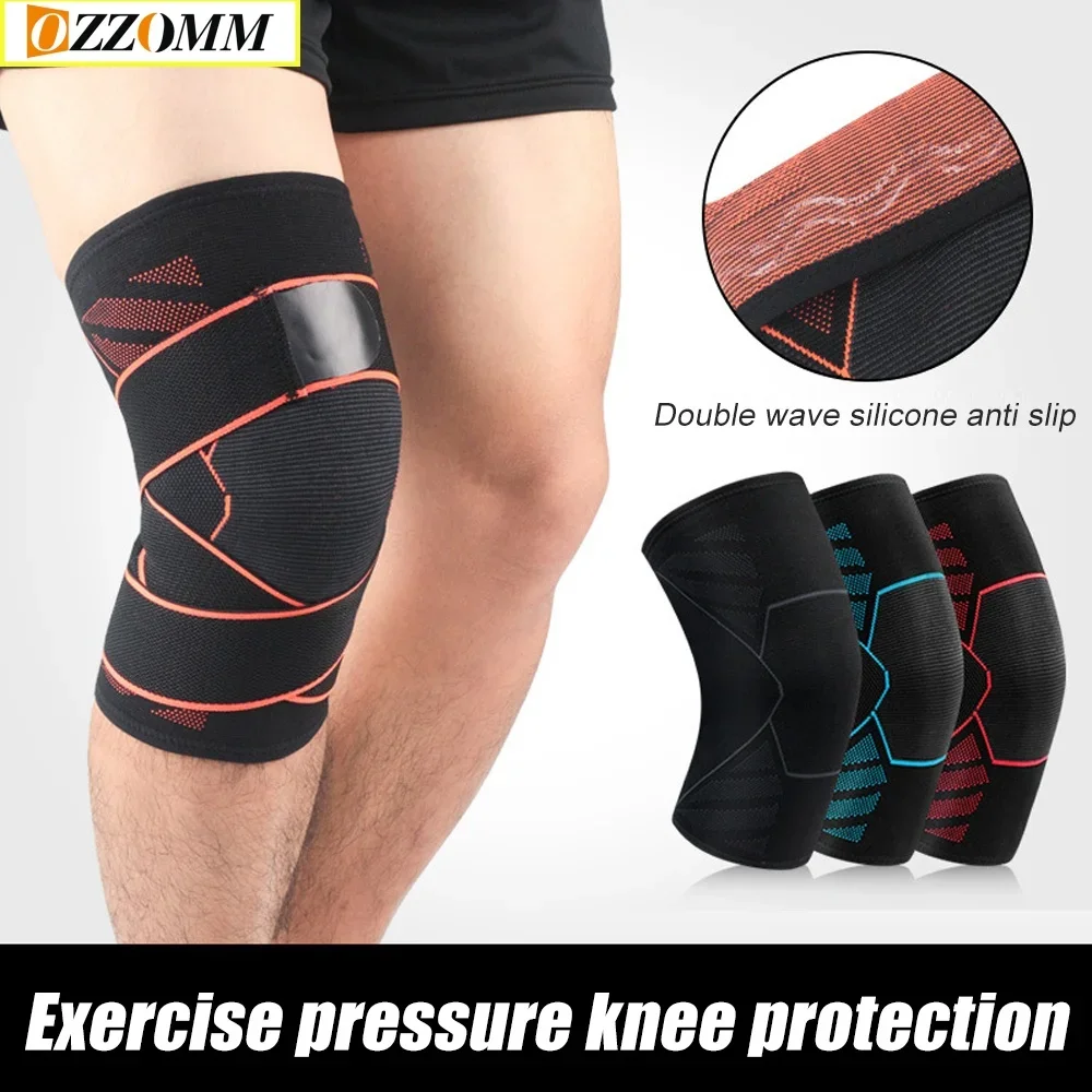 Sports Compression Knee Brace Adjustment Orthopedic Knee Pads For Work Patella Protector Volleyball Running Cycling 1PC