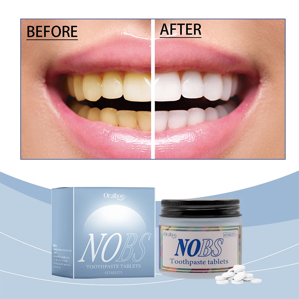 Solid Toothpaste Nobs Without BS Tablets Flavors Teeth Mouthwash Smoke Remove Bad Beath Whitening Fresh Charcoal Stains teeth whitening product teeth whitening essence teeth health product