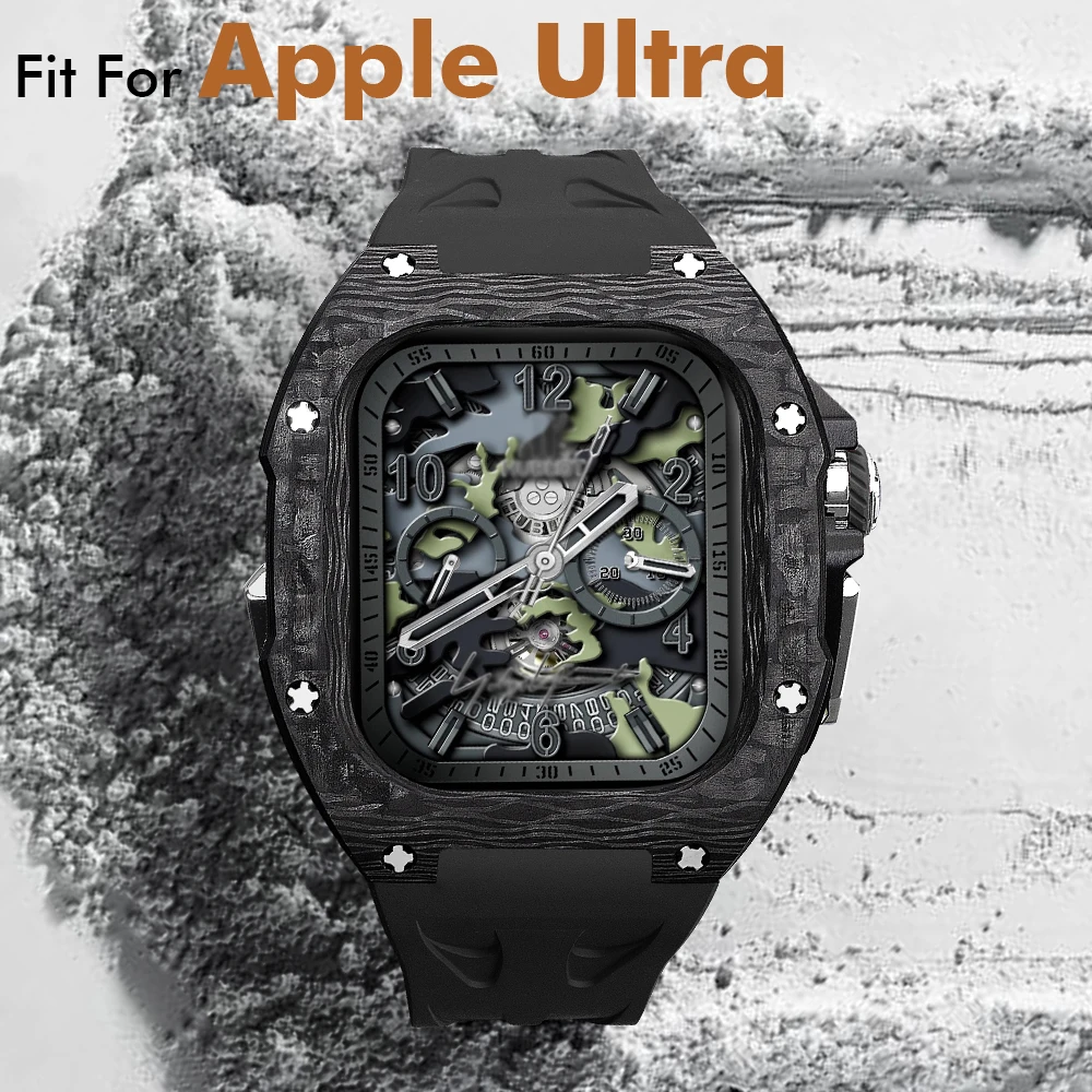 

For Apple Watch Ultra2 49mm Carbon Fiber Modification Kit Luxurious, fashionable and conveniently modified watch case