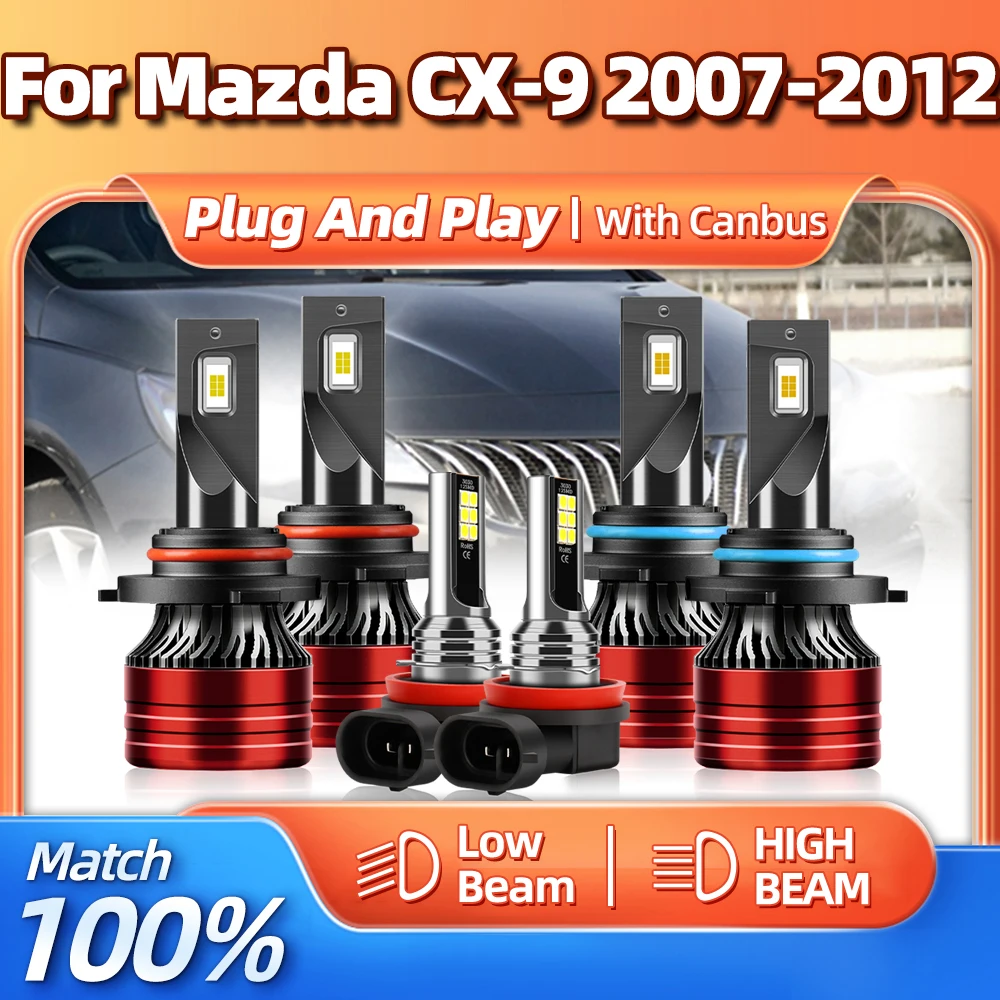 

Canbus Led Headlight Bulbs 360W 60000LM Car Light 6000K Turbo Auto Headlamps 12V For Mazda CX-9 2007 2008 2009 2010 2011 2012