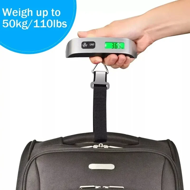 Portable Digital Luggage Scale with LCD Display and Overload Alarm
