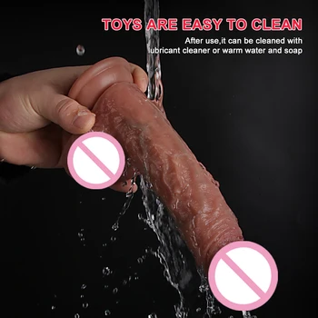 Heating Realistic Thrusting Dildo Vibrator For Woman Soft Huge Big Dick Penis G Spot Vagina Anus Masturbator Sex Toy For Adult 4