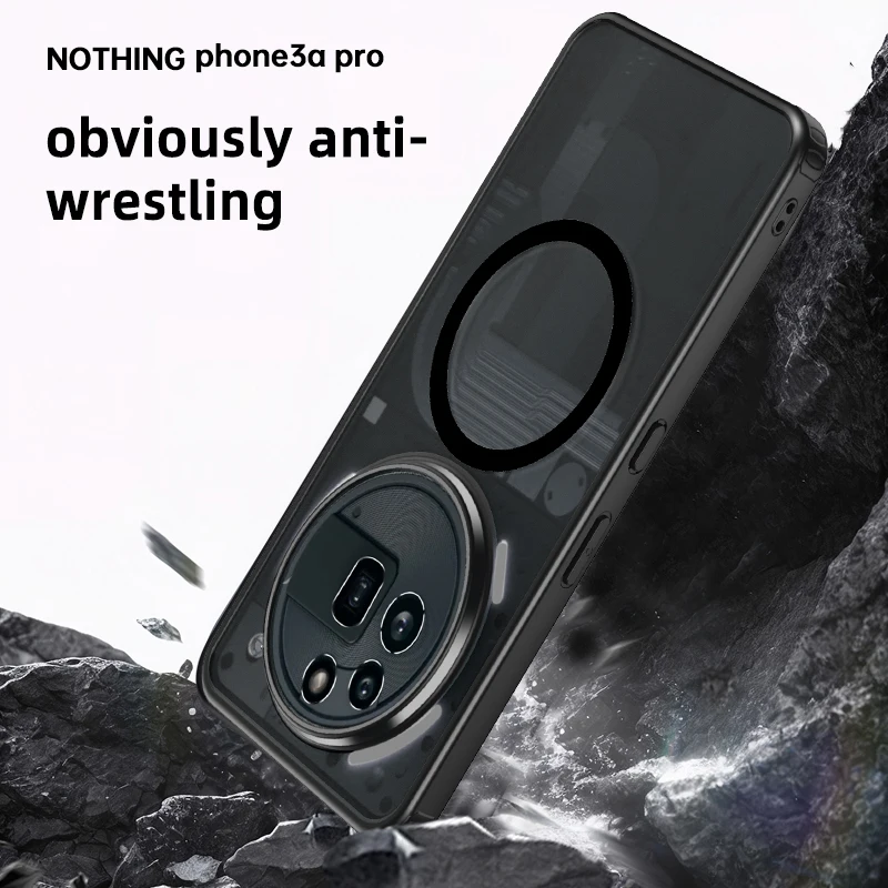 Enhanced Shockproof Transparent Magsafe Phone Case, Hard Armored Antiknock Bumper Cover