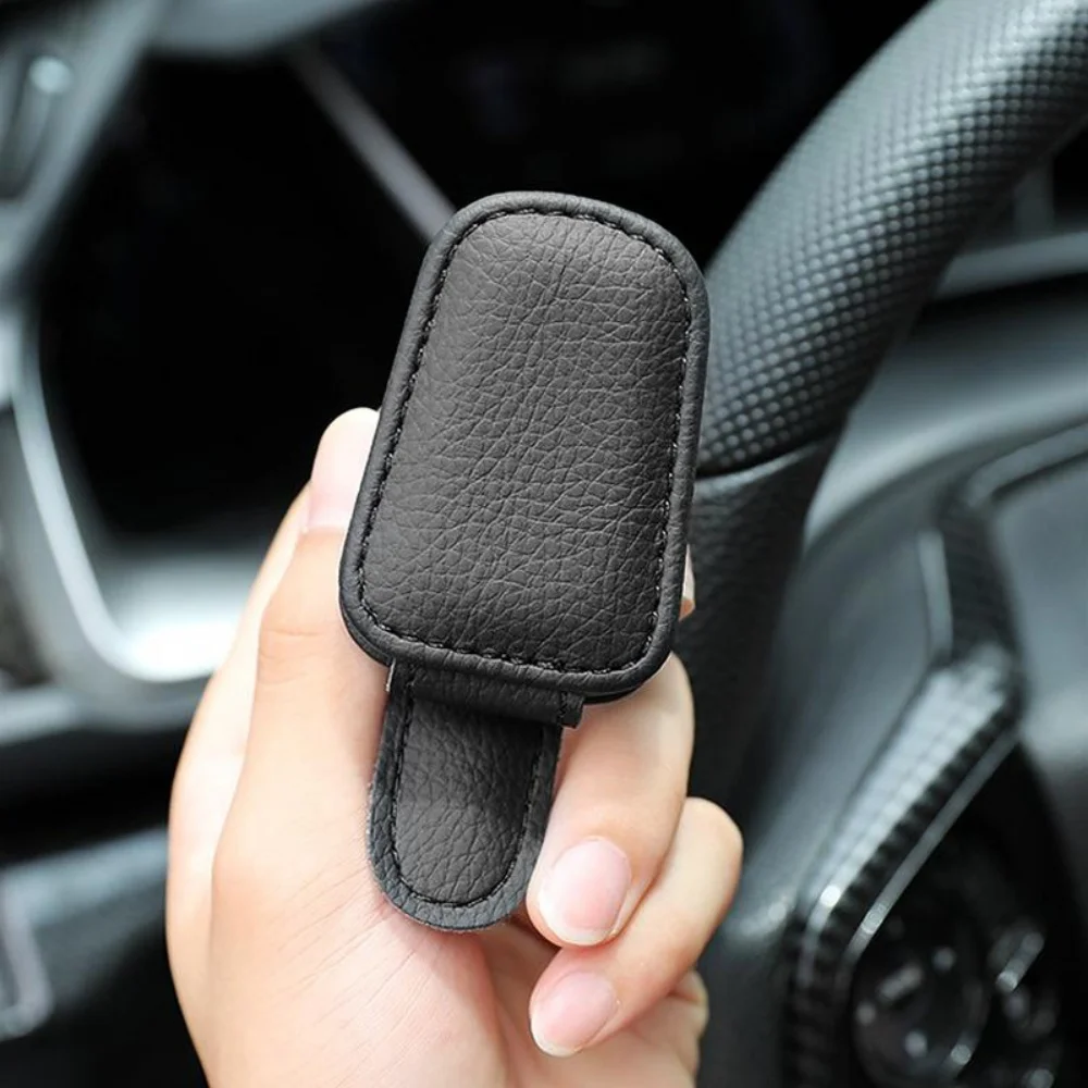 Leather Magnetic Sunglasses Holder and Card Organizer
