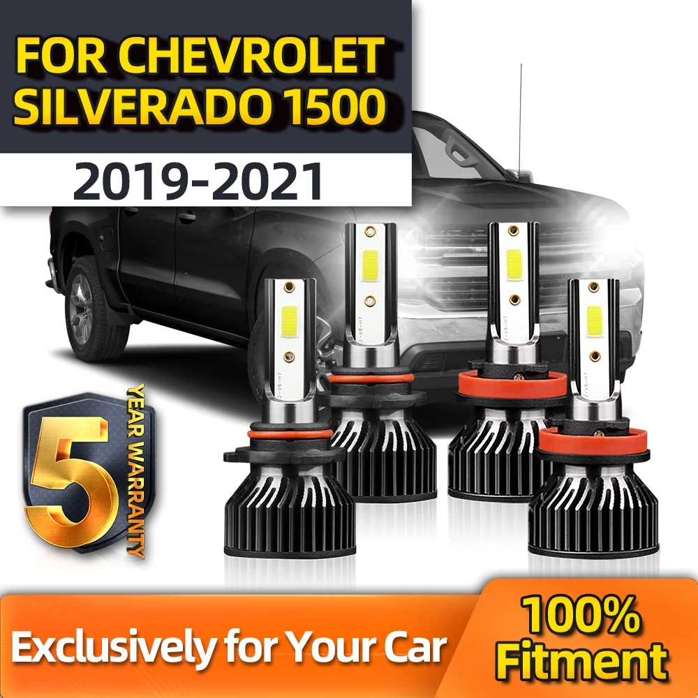 

TEENRAM Led Car Headlight Bulb 6500K 20000LM Combo Low H11 High 9005 CSP Chip Lamp For Chevrolet Silverado 1500 2019 2020 2021