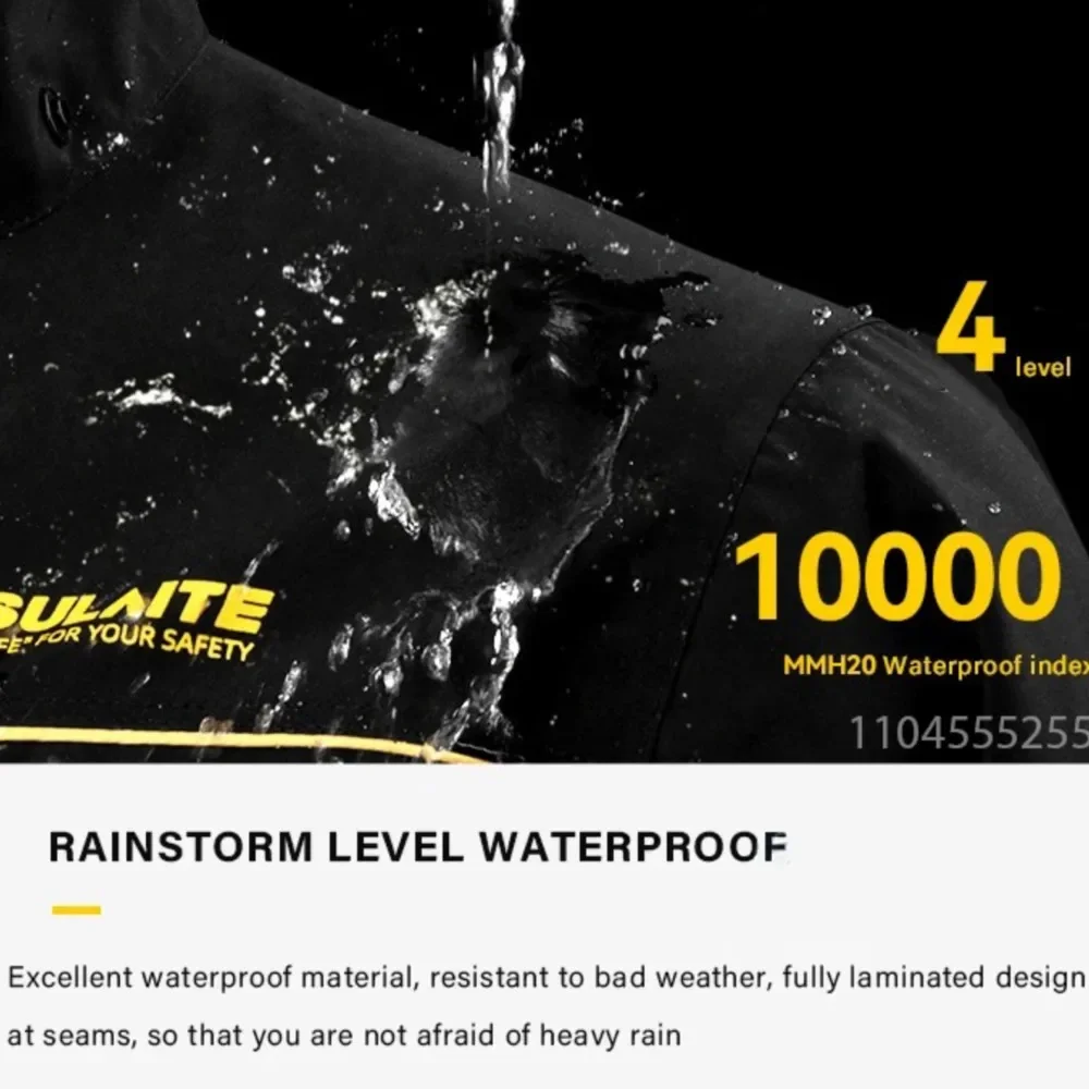 Motorcycle Raincoat Rain Suit Waterproof Jacket with Pants Breathable Lightweight Packable Raincoat with Hooded Rain Gear Unisex