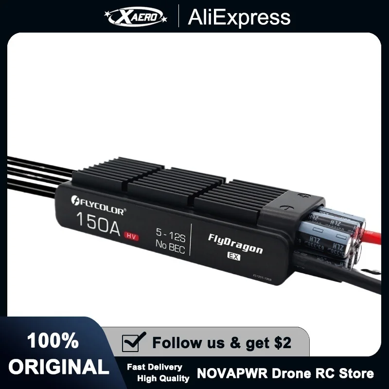 Flycolor 150A HV ESC 5-12S Brushless étanche pour Drone FPV