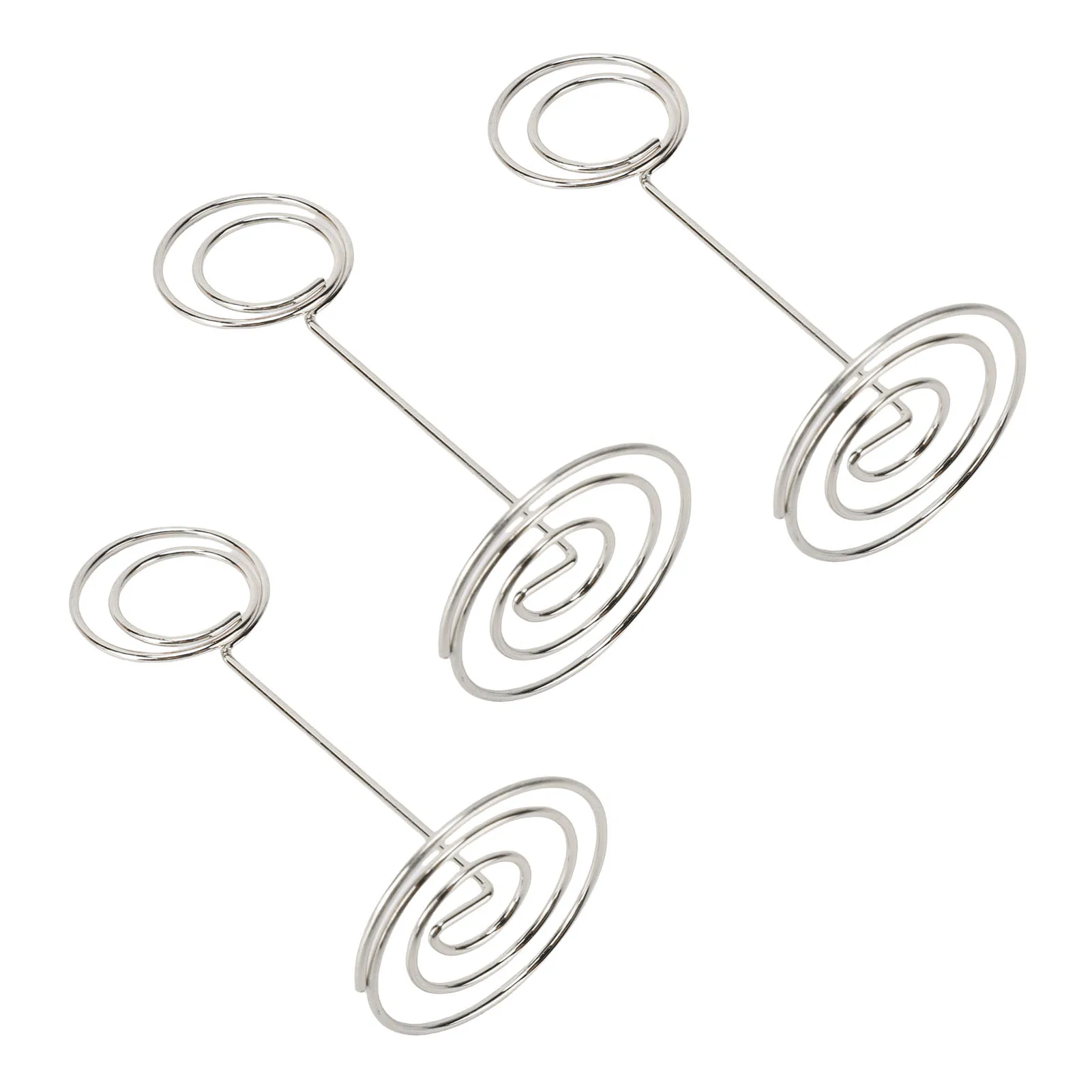 20Pcs Table Number Holder 85mm Round Iron Place Card Holder Desktop Photo Memo Stand for Wedding Party Graduation Office