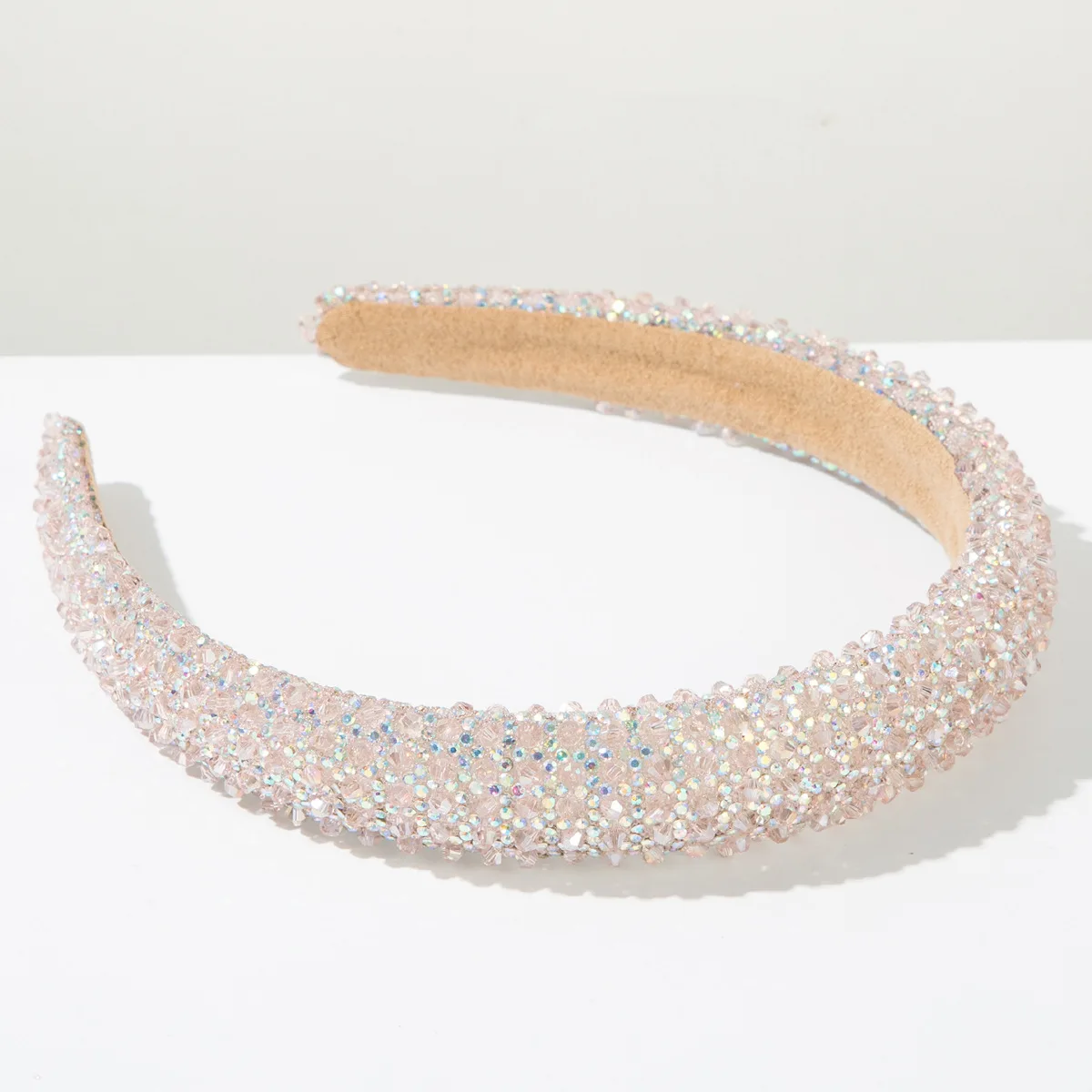 Elegantes, glänzendes Strass-Stirnband im koreanischen Stil, einfaches, modisches Haarband, kreatives Damen-Haar-Accessoire, glänzendes, vollständig mit Strass besetztes Stirnband – Detail 14