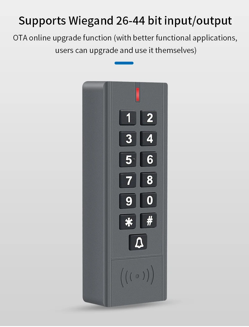 Wifi Tuya App Backlit Fingerprint Access Control Keypad IP66 Waterproof Standalo