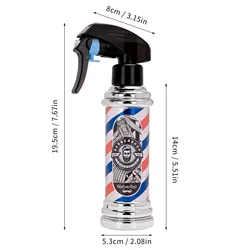 Vintage Continuous Mist Spray Bottle for Hairdressing and Salon Use (Silver)