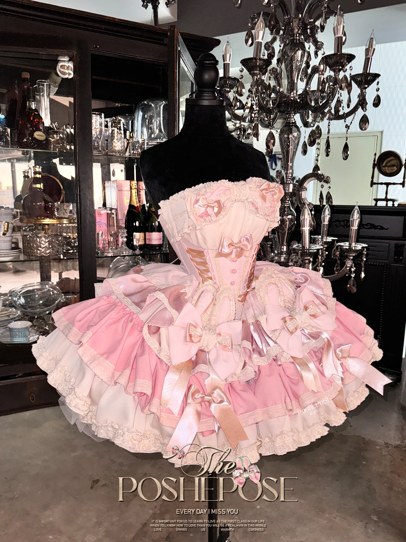 Original Design Women's Sweet Big Bow Strapless Color Matching Dress Girly Romantic Tube Top Short Dress for Party Birthday