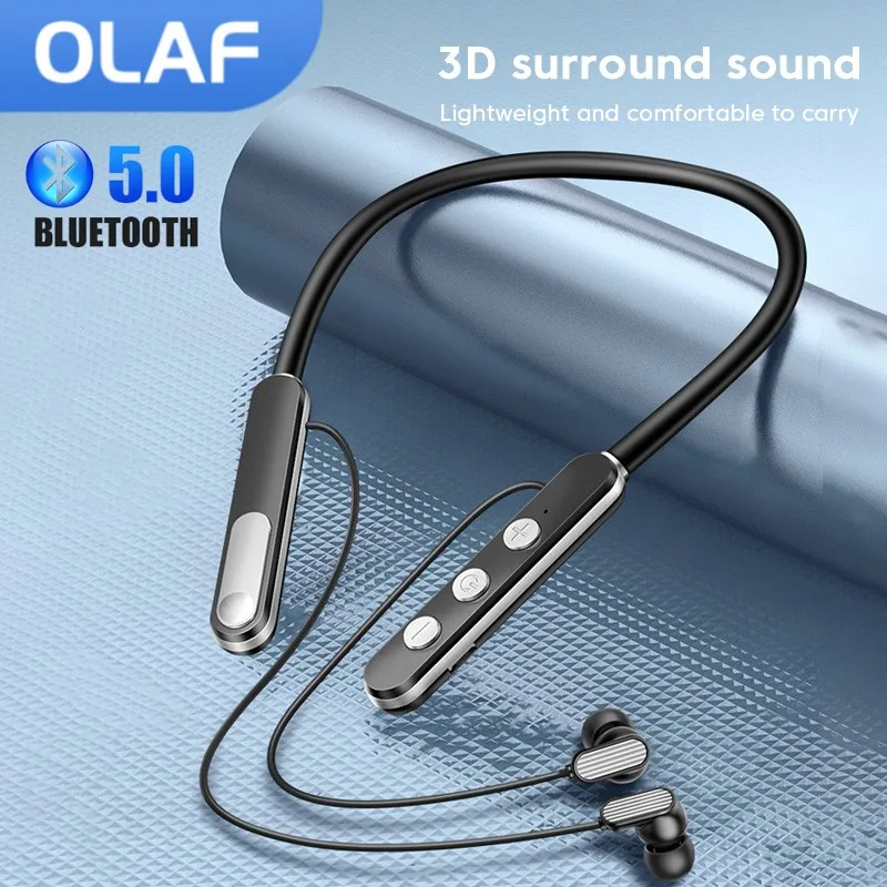 Cuffie Con Archetto Da Collo Olaf Fone Auricolari Bluetooth Auricolari Wireless Con Microfono Sport Vivavoce Auricolare Bluetooth Magnetico Hifi Tws