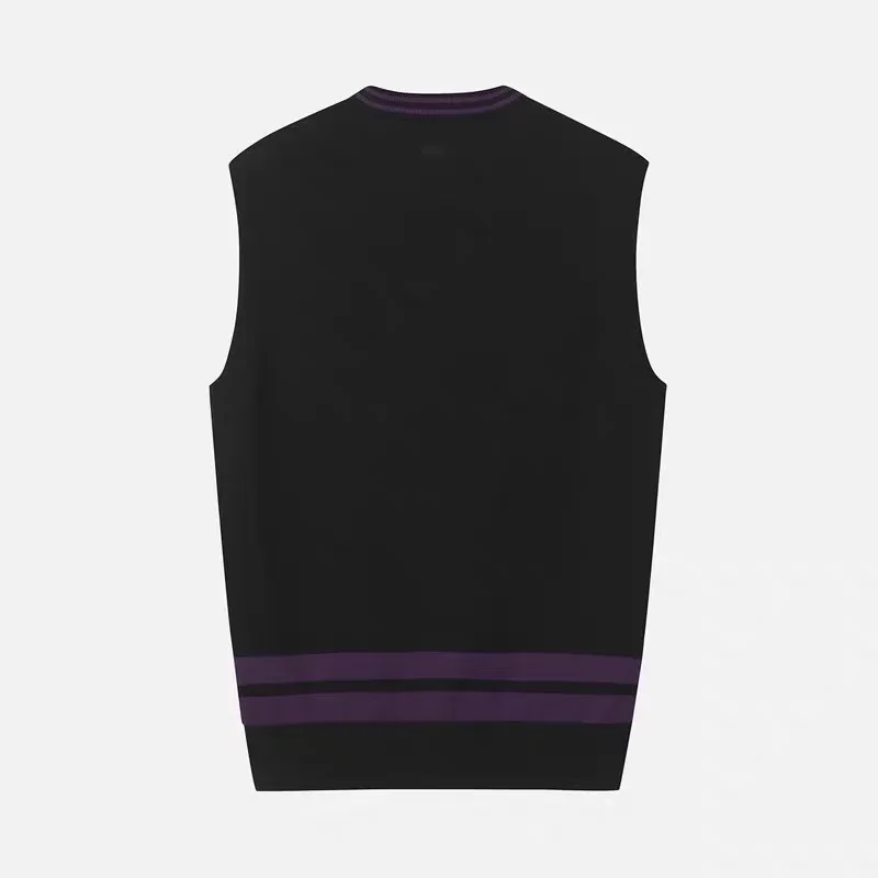 24 Autumn Men's Golf Clothing Round Neck Knitted Sleeveless Vest Top Casual Solid Color Versatile Fashionable Vest