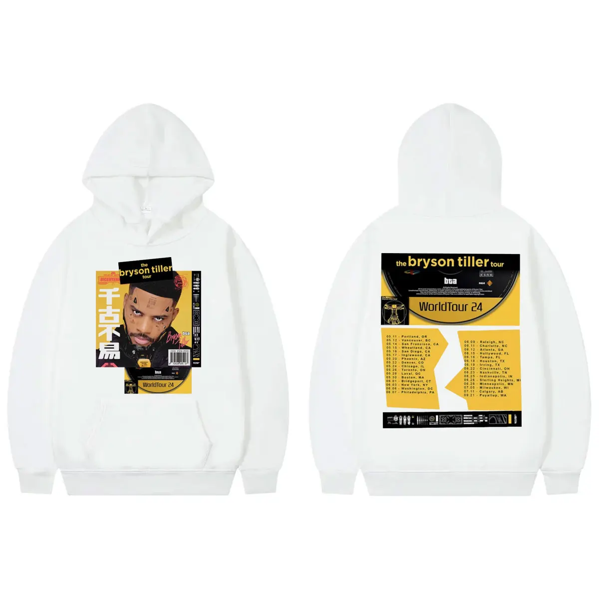 

Коллекция 2024 года, худи с рисунком рэпера брисона культиватора, концерта, тур, мужские и женские Модные свитшоты в стиле хип-хоп, повседневные флисовые пуловеры большого размера