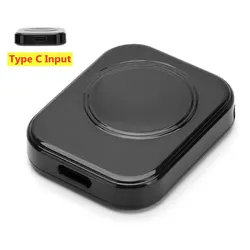 Fast Magnetic Wireless Charger for Apple Watch - Portable Charging Dock Adapter (Black Type C)