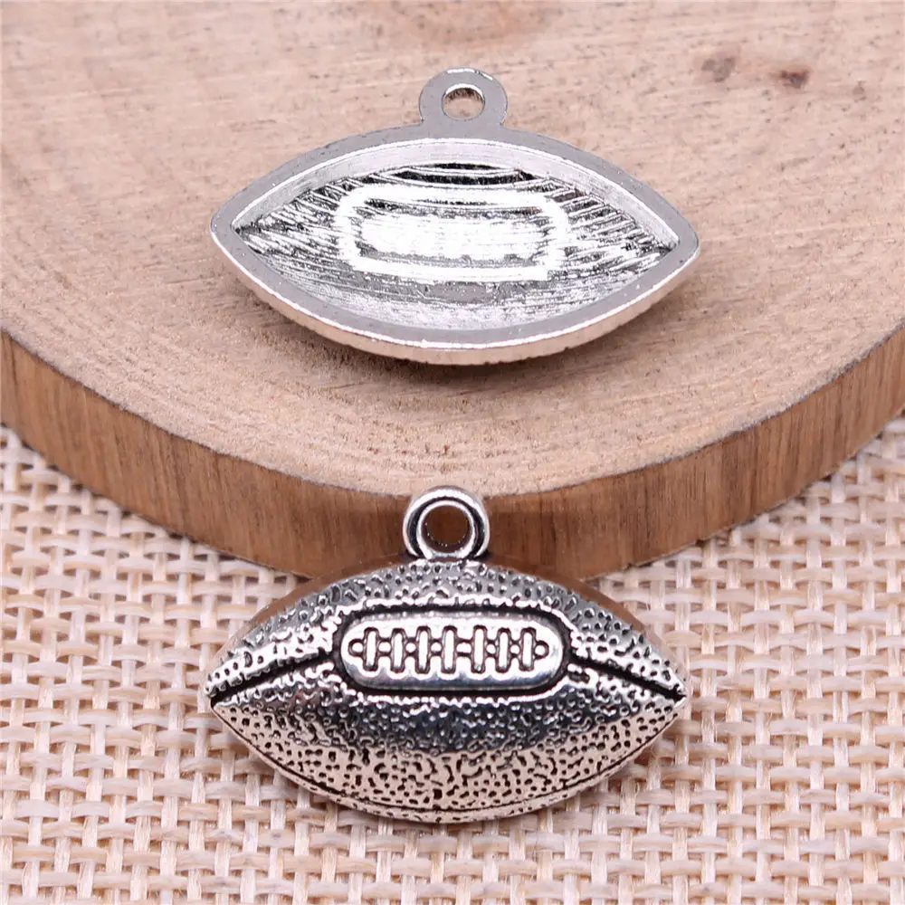 

Accessories For Women Football Charms Jewelry For Men 24x17mm 10pcs