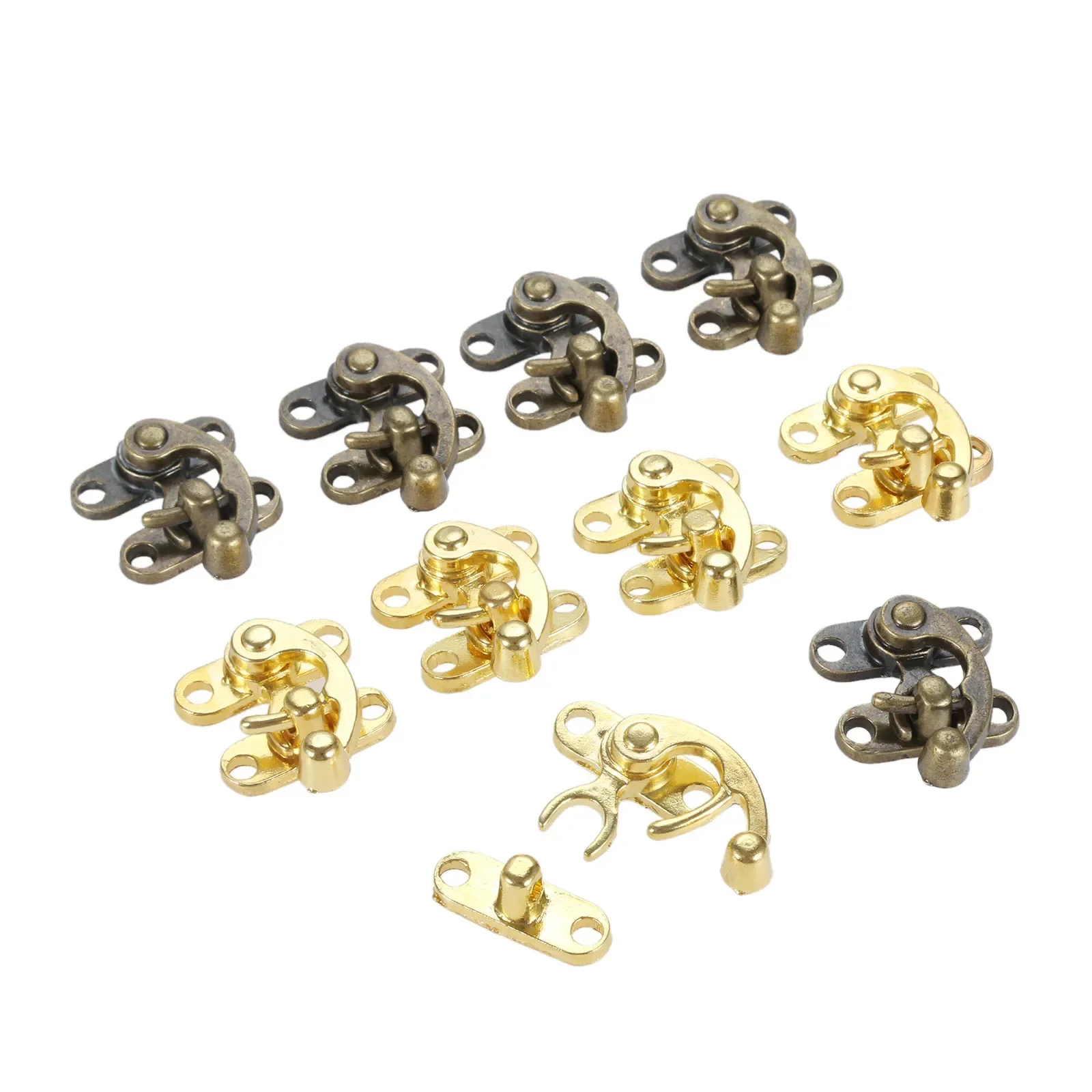10Pcs Furniture Jewelry Wooden Box Suitcase Toggle Latch Zinc Alloy Decorative Hasps Buckle Toolbox Locks Clasps 29*33mm